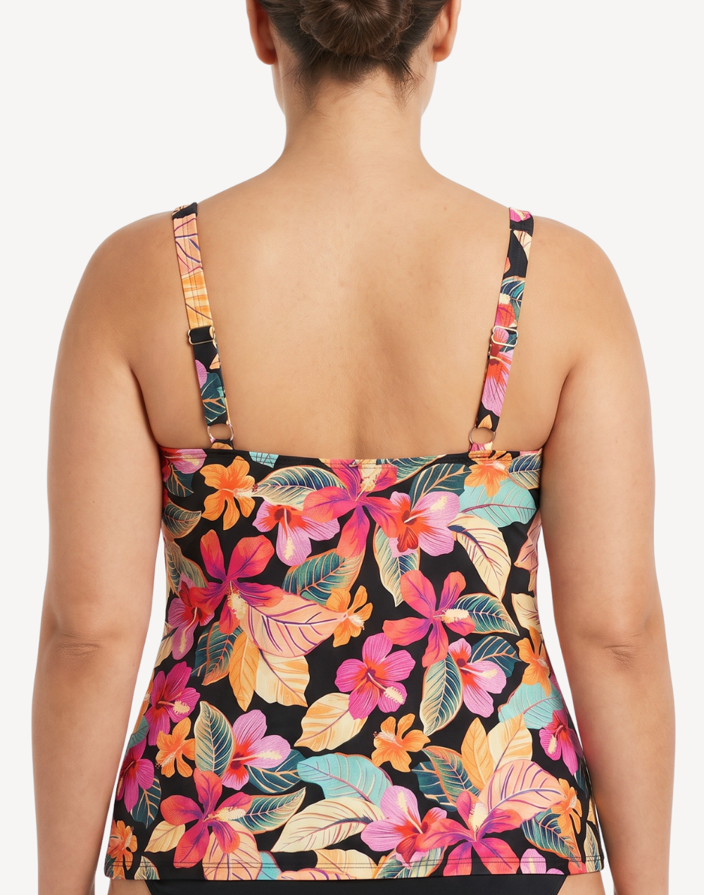 Phuket Ruched F/G Cup Tankini Top#color_phuket-black