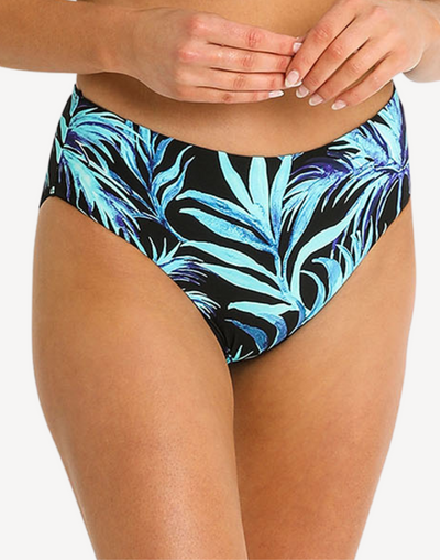 Pina Colada Mid Rise Bikini Bottom#color_pina-colada-black