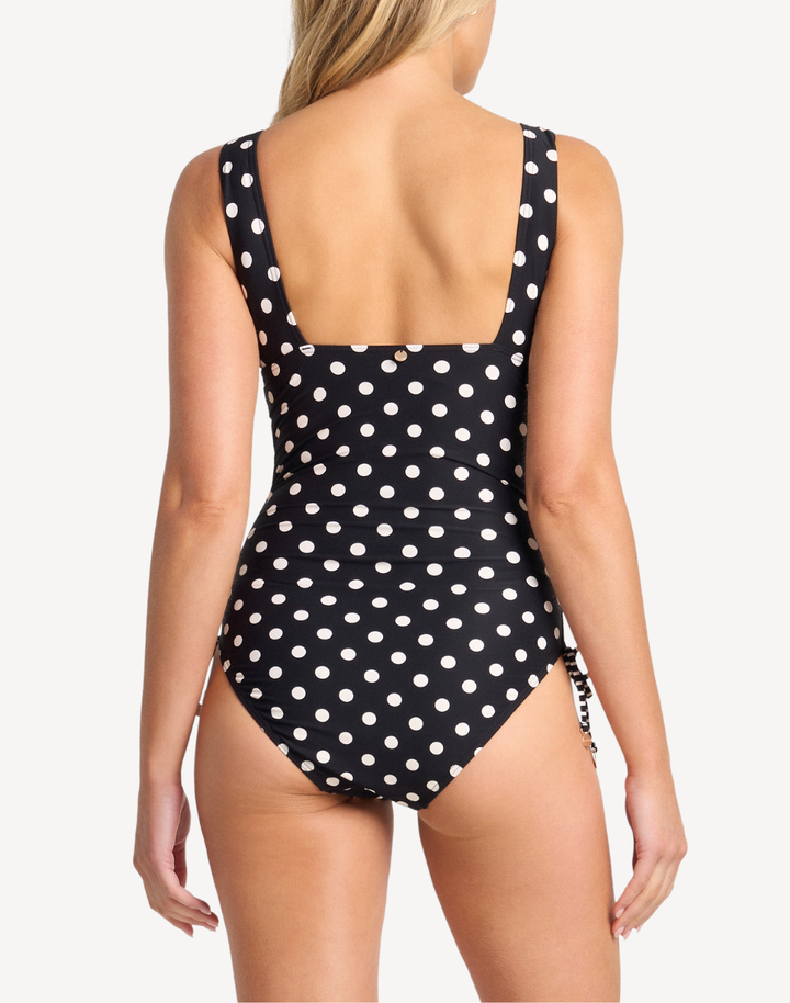 Seoul Vee Tie Side Long Torso One Piece Swimsuit