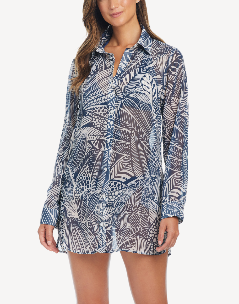 Bali Breeze Chiffon Shirt Cover Up#color_bali-midnight