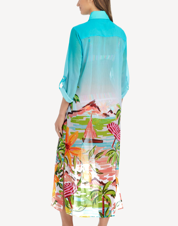 Ciao Capri Long Chiffon Shirt Cover Up