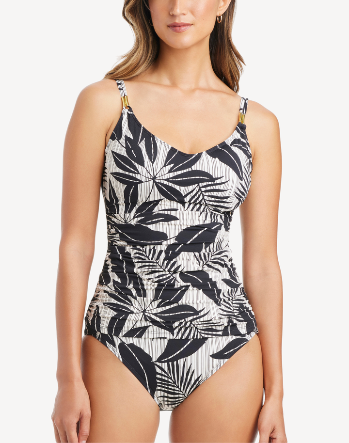 Island Time Scoop Neck Tankini Top