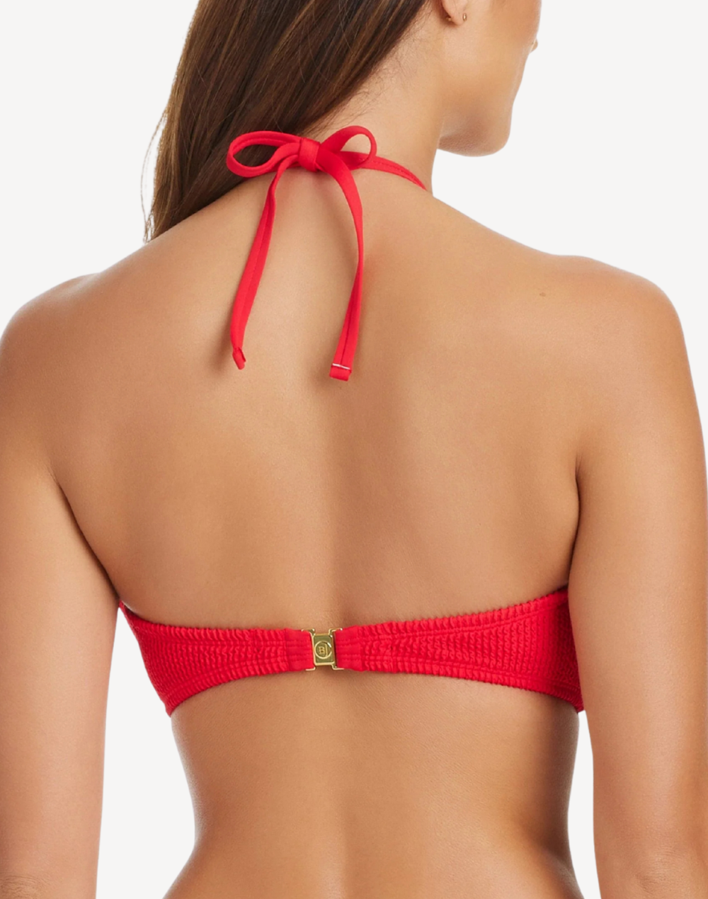 Pucker Up Halter Bandeau Bikini Top#color_pucker-up-red