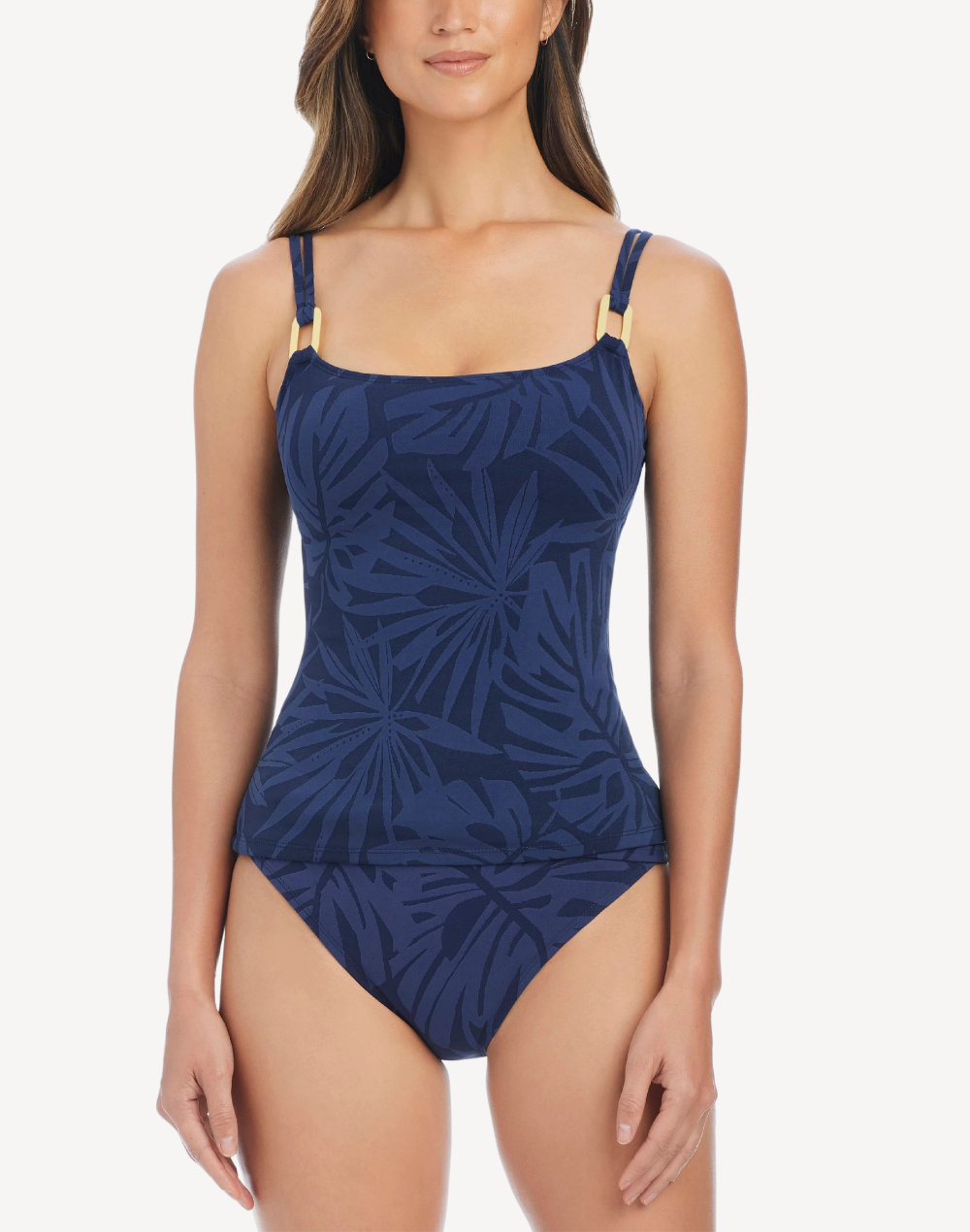 Tropical Tango Square Neck Tankini Top