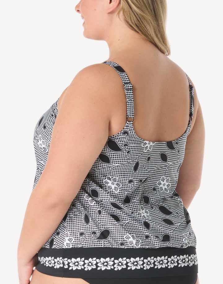 Floral Allure Sarah Plus Size Tankini Top