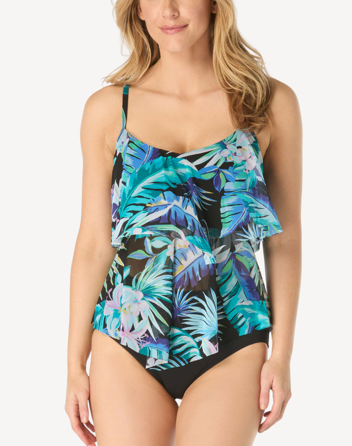 Island Rhythm Portia Mesh Tankini Top