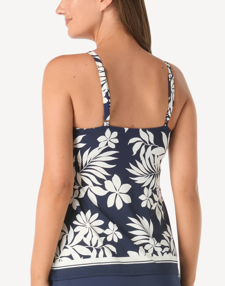Monotone Bouquet Blair High Neck Tankini Top