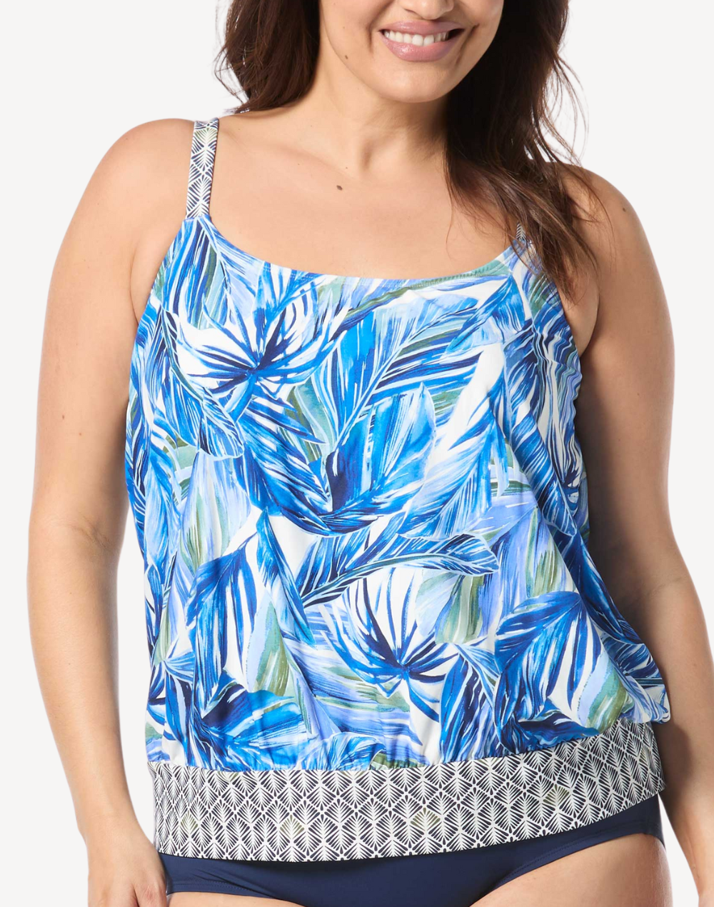 Pacific Palm Sarah Plus Size Tankini Top#color_pacific-multi