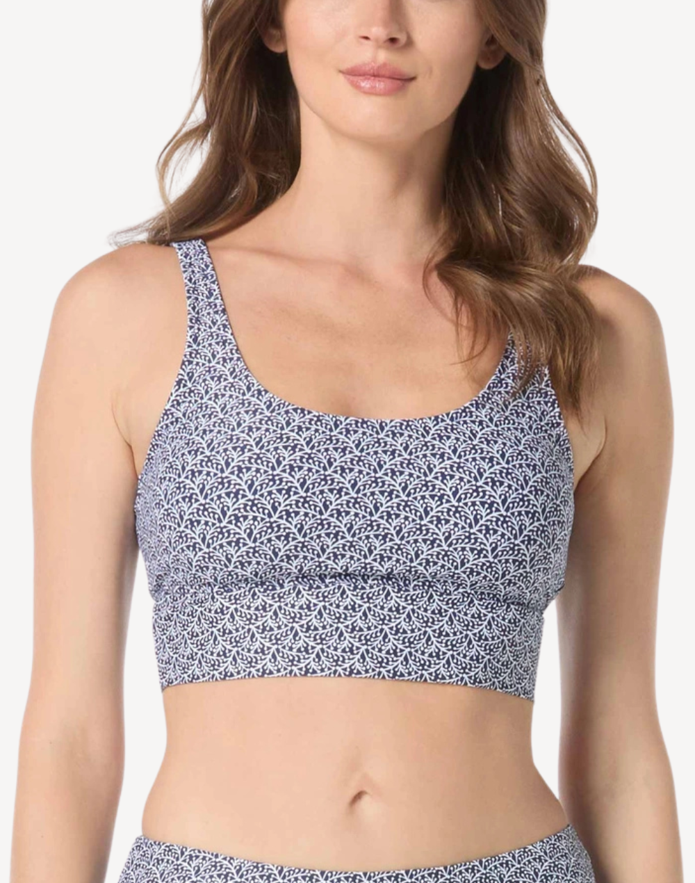 Samoan Floral Empower Crop Bikini Top