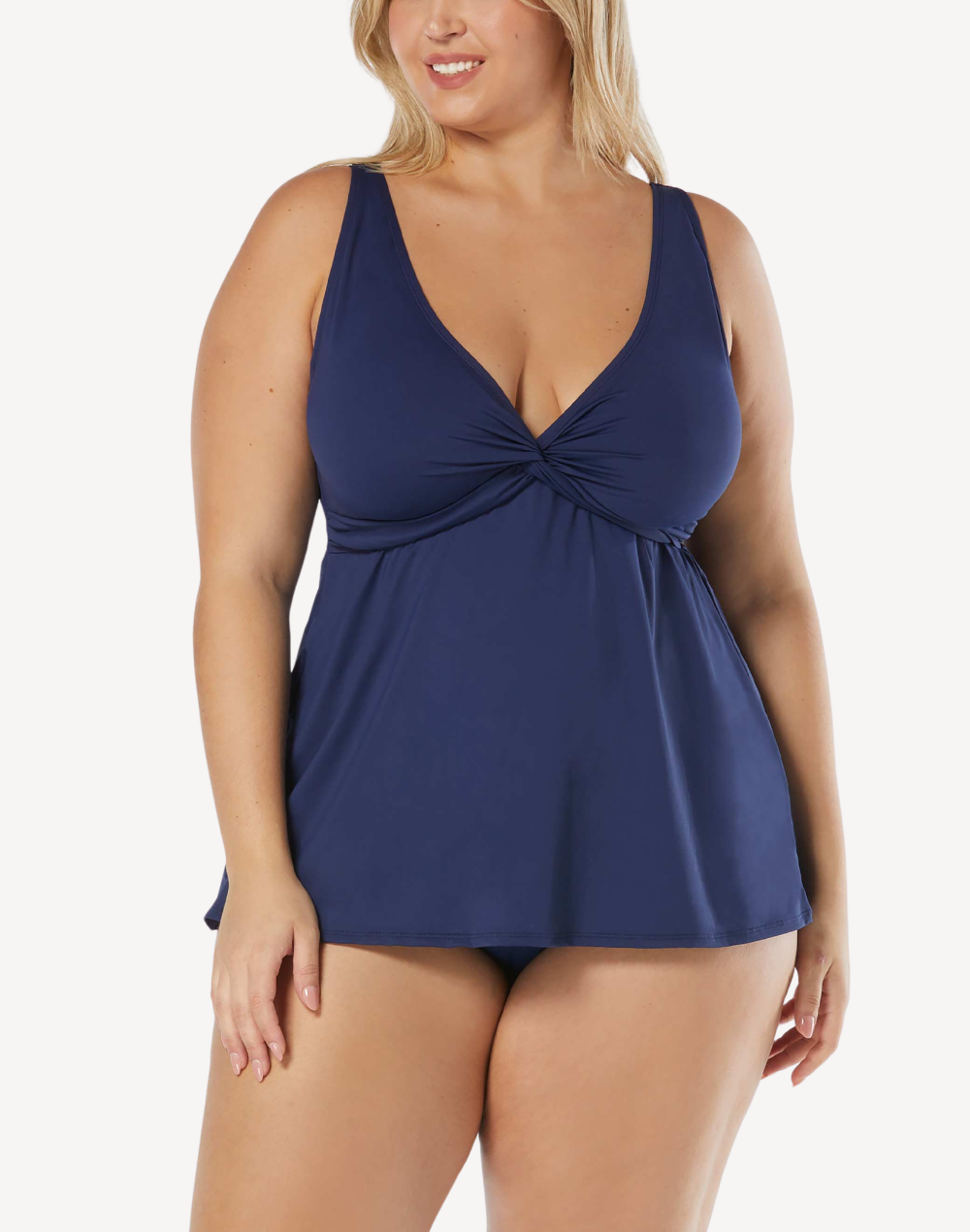 Solid Willow Plus Size Tankini Top