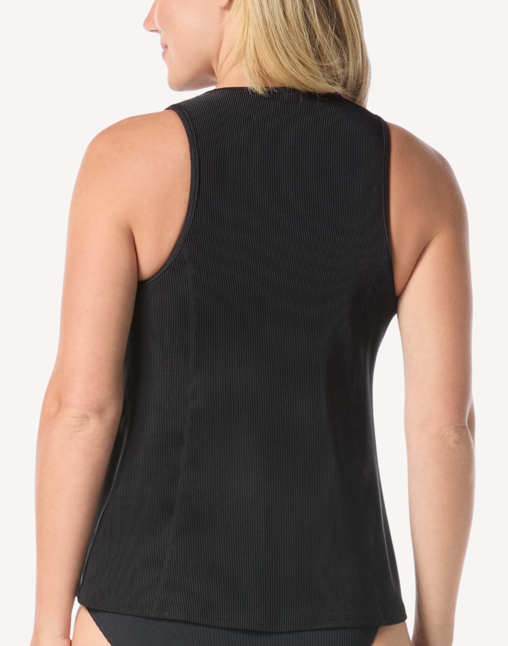 Wild Calypso Ribbed Racer Tankini Top