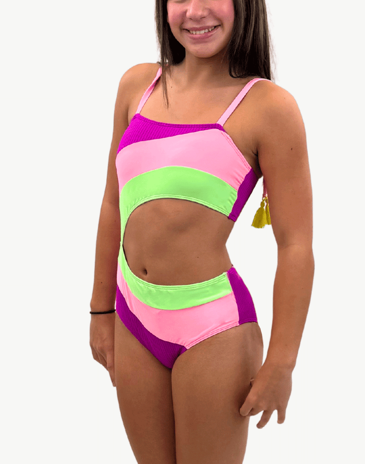 Girls Rays For Days Cutout One Piece