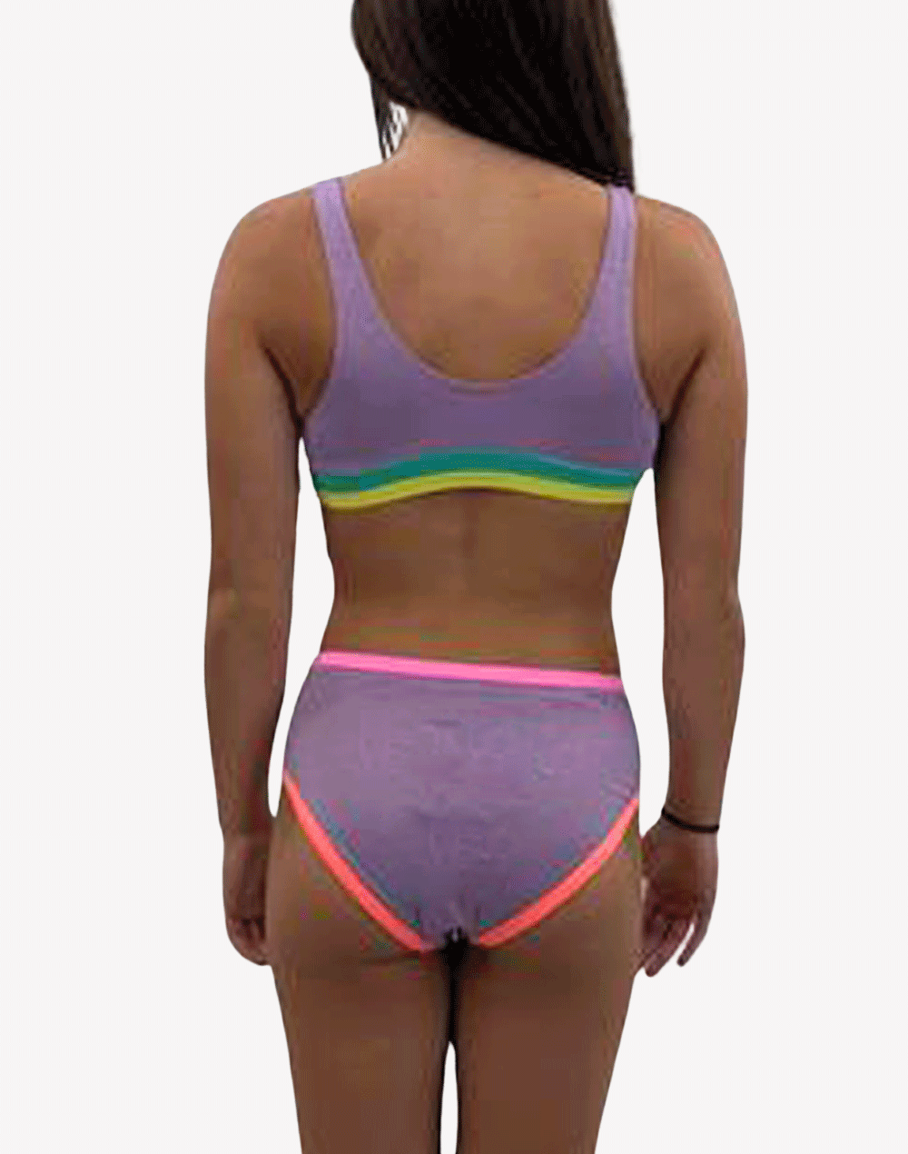 Girls Sparkle Beach Bikini Set#color_sparkle-beach-lilac