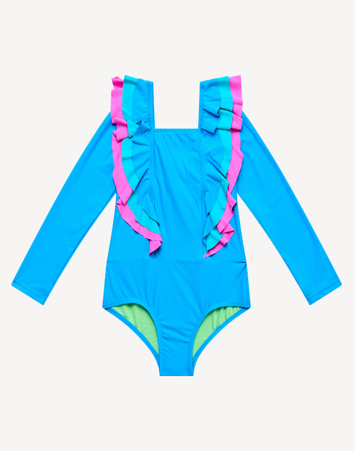 Toddler Girls Sunsets Long Sleeve One Piece Swimsuit