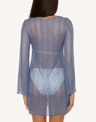 Golden Crochet Tunic Cover Up#color_golden-coastal