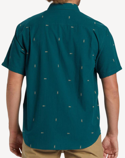 All Day Jacquard Short Sleeve Shirt#color_all-day-real-teal