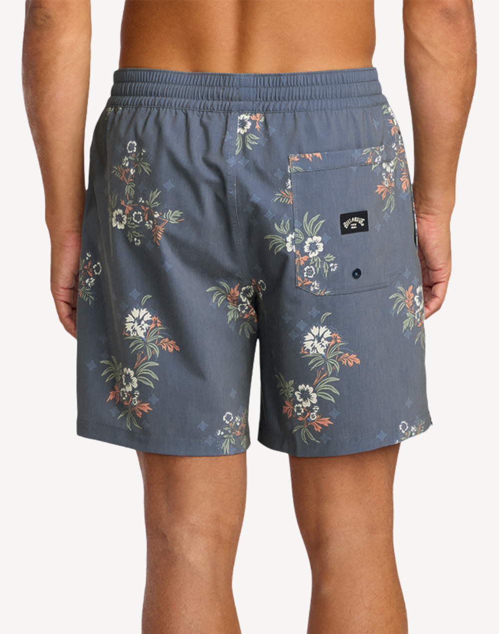 Floral Sundays Layback 17" Swim Trunk#color_floral-steel-blue