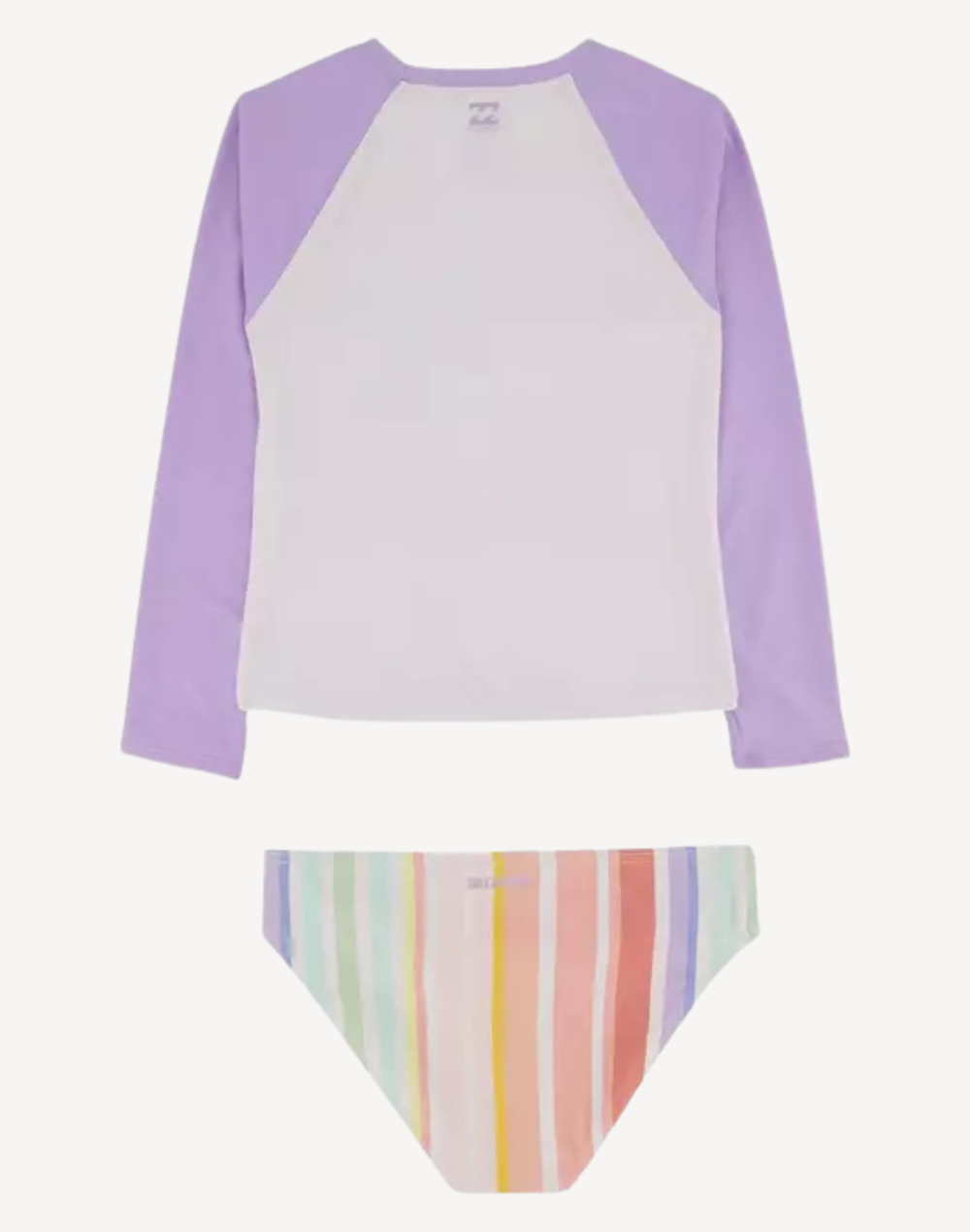 Toddler Girls Sandy Day UPF 50 Long Sleeve Rashguard Set#color_sandy-day-peaceful-lilac