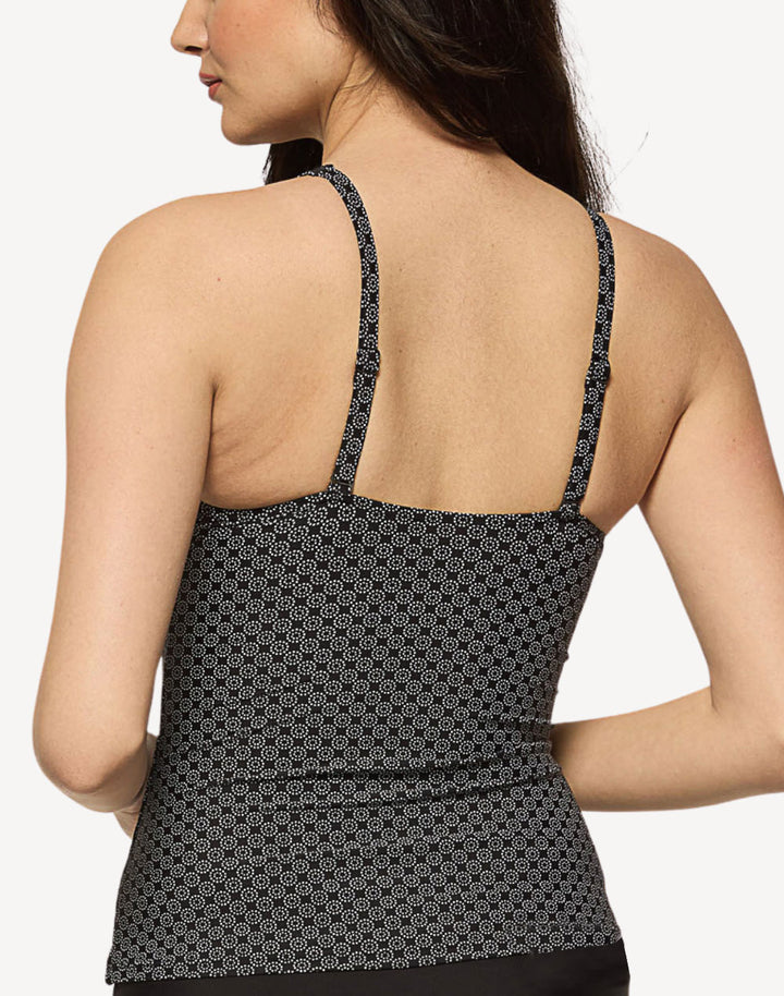 Onyx Dot F Cup Tankini Top