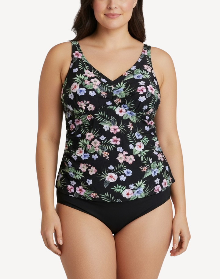 Tropical Flowers F/G Cup Tankini Top