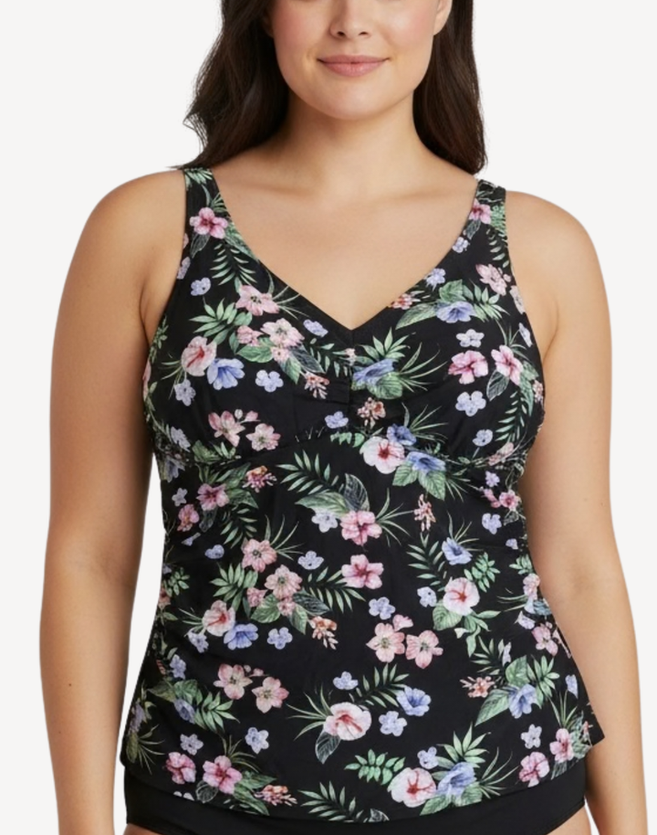 Tropical Flowers F/G Cup Tankini Top
