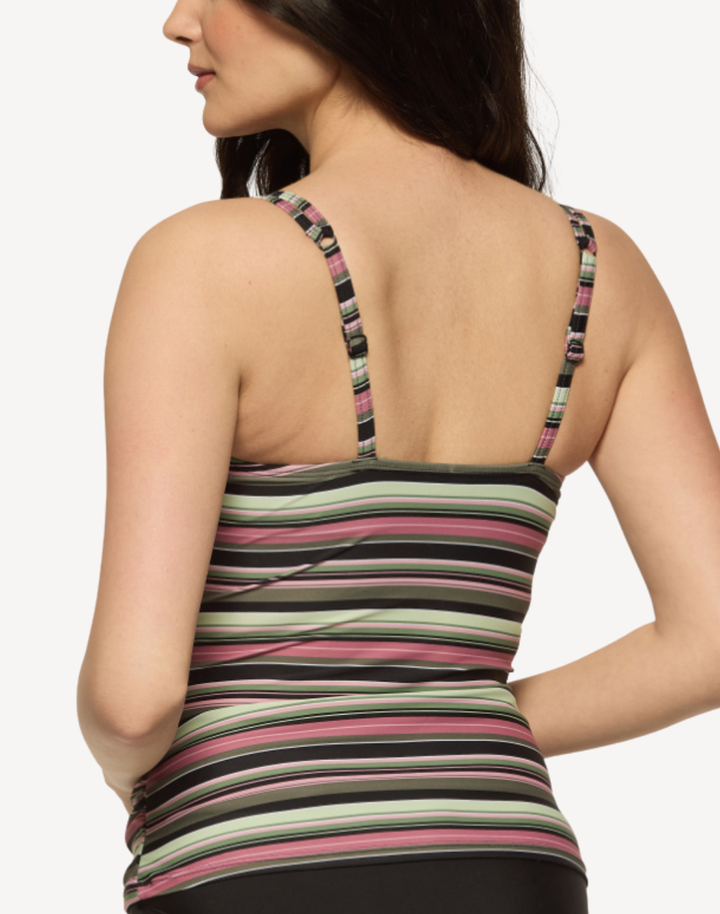 Tropical Stripe DDD Cup Tankini Top