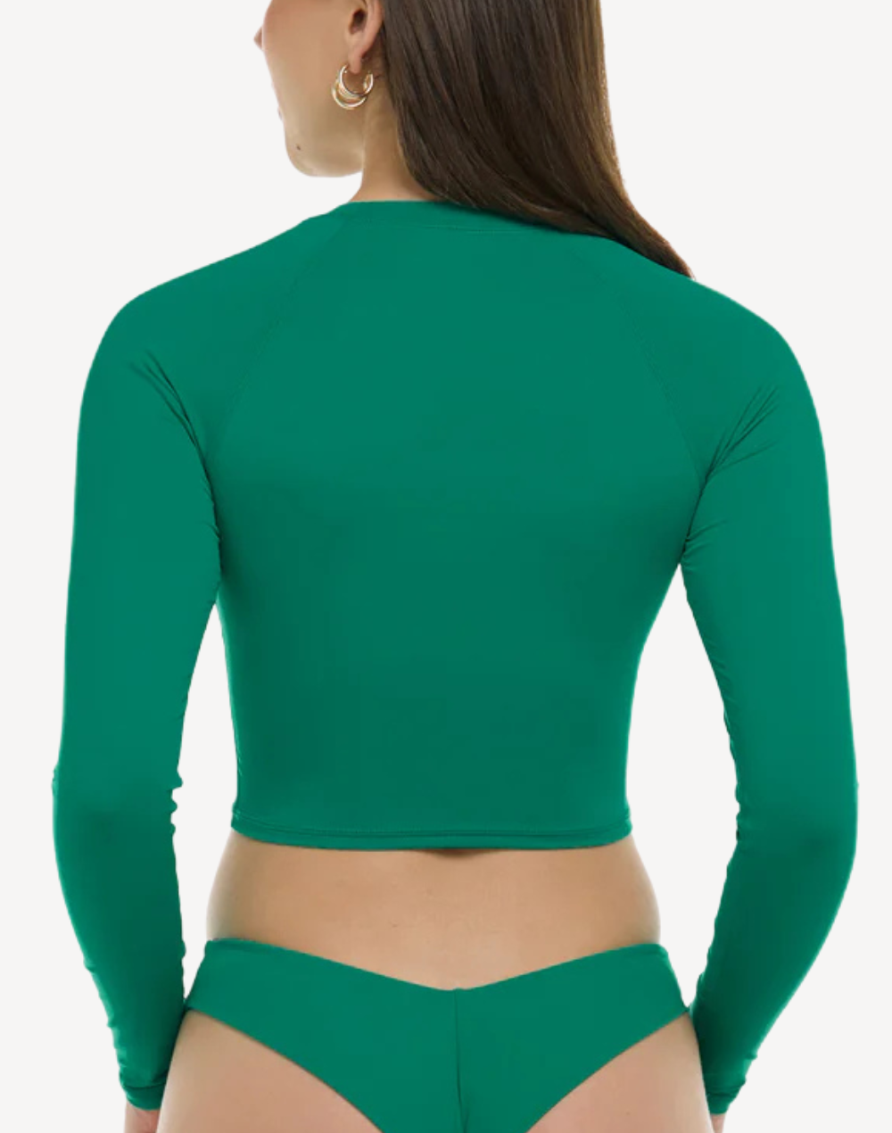 Let It Be UPF 50 Crop Rashguard#color_smoothies-viridian-green