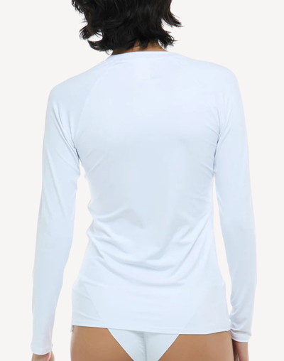 Smoothies Sleek UPF 50 Long Sleeve Rashguard#color_white