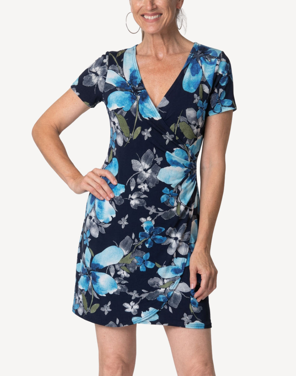 Shoreline Chic Wrap Short Dress
