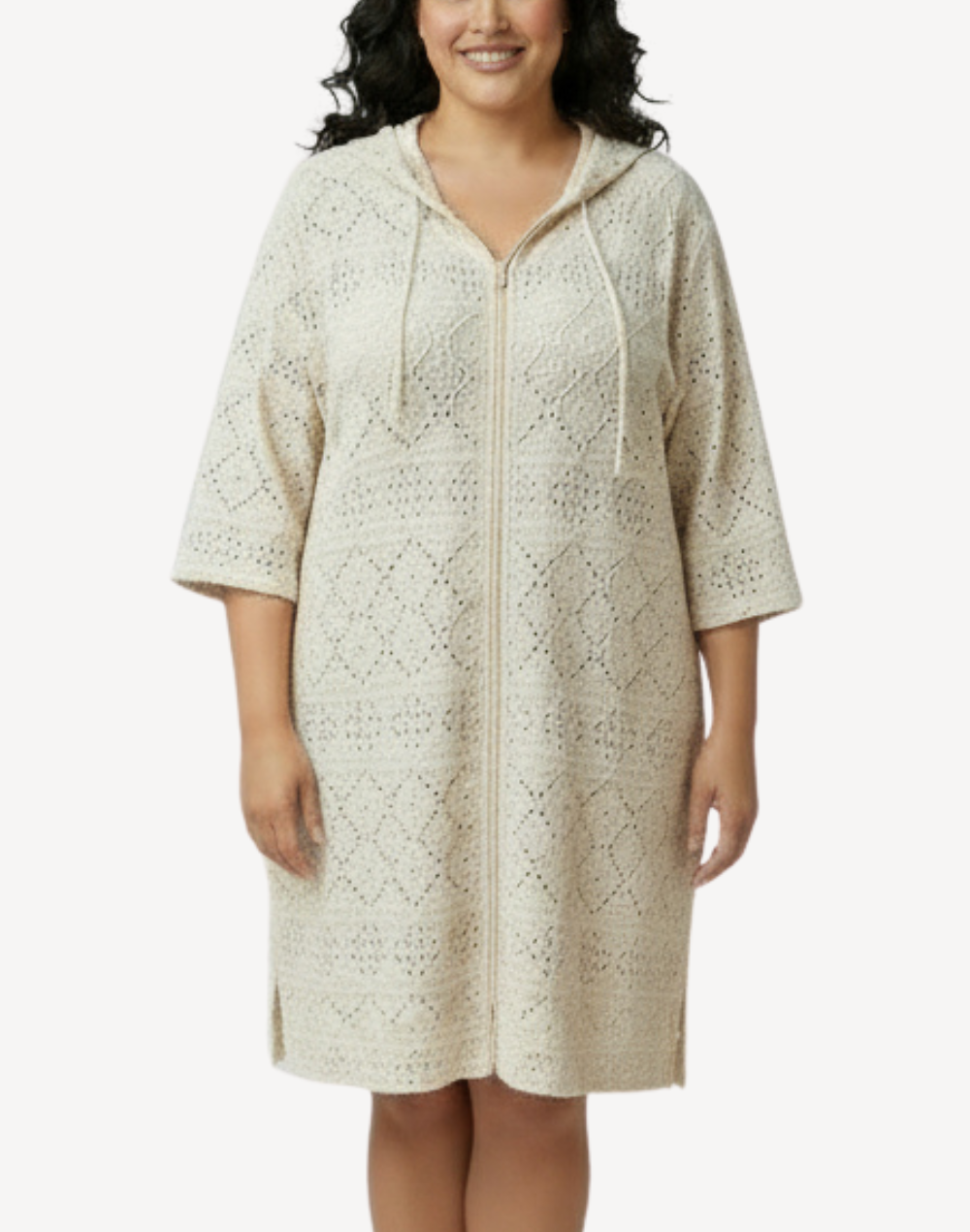 Santorini Encore Zip Front Plus Size Cover Up