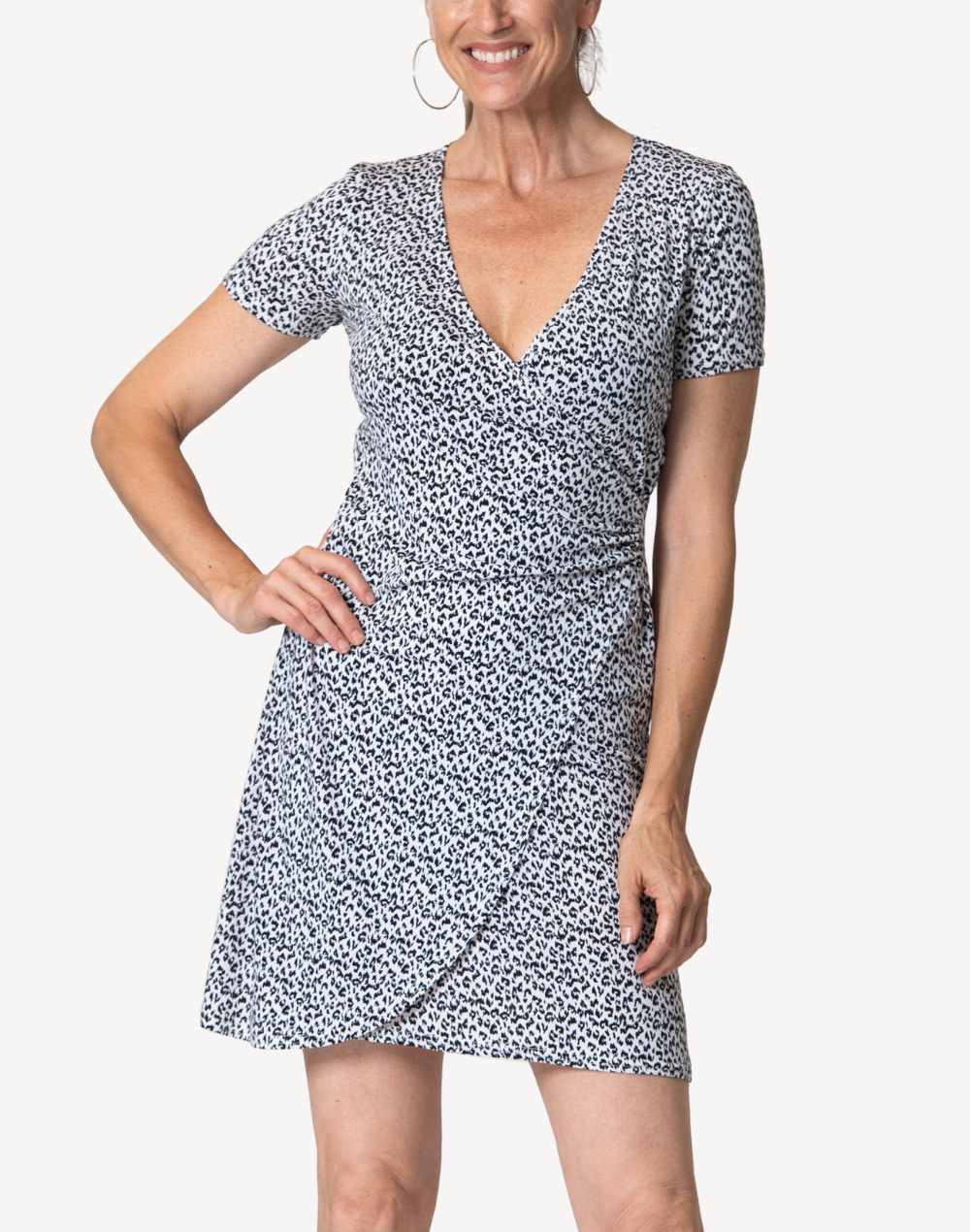 Shoreline Chic Wrap Short Dress