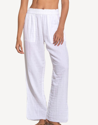 Elastic Waist Pants#color_white