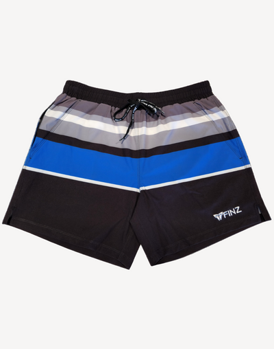 Beach Short Stripes 17" Swim Trunks#color_short-stripes-black