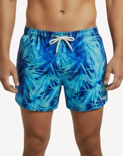 Floral Beach 14" Swim Trunk#color_floral-beach-blue