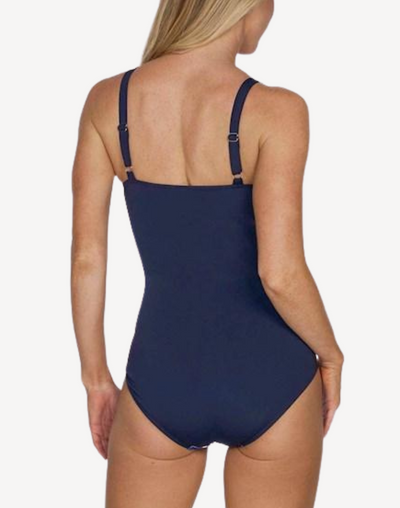 Hawaiian Ruched Polyester One Piece