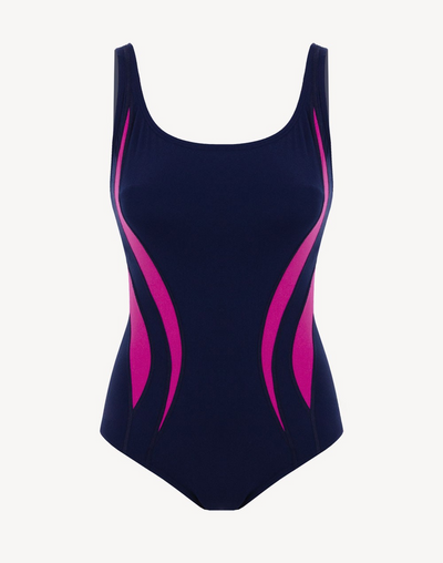 Finz Lightning Splice Polyester One Piece#color_navy-purple