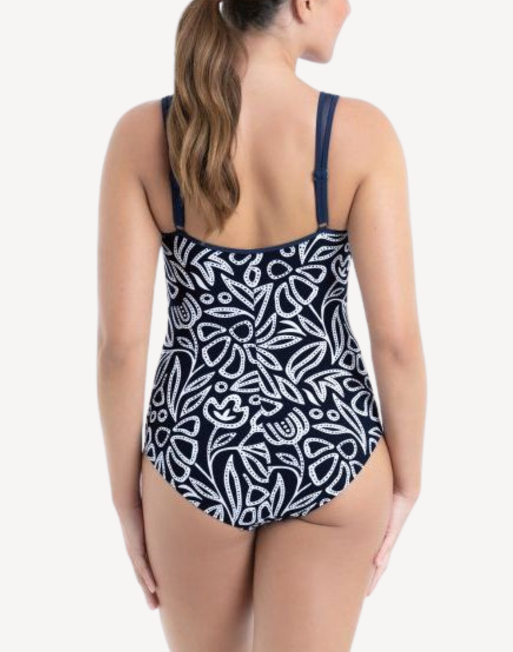 Flower Dots Frascati Mastectomy One Piece Swimsuit