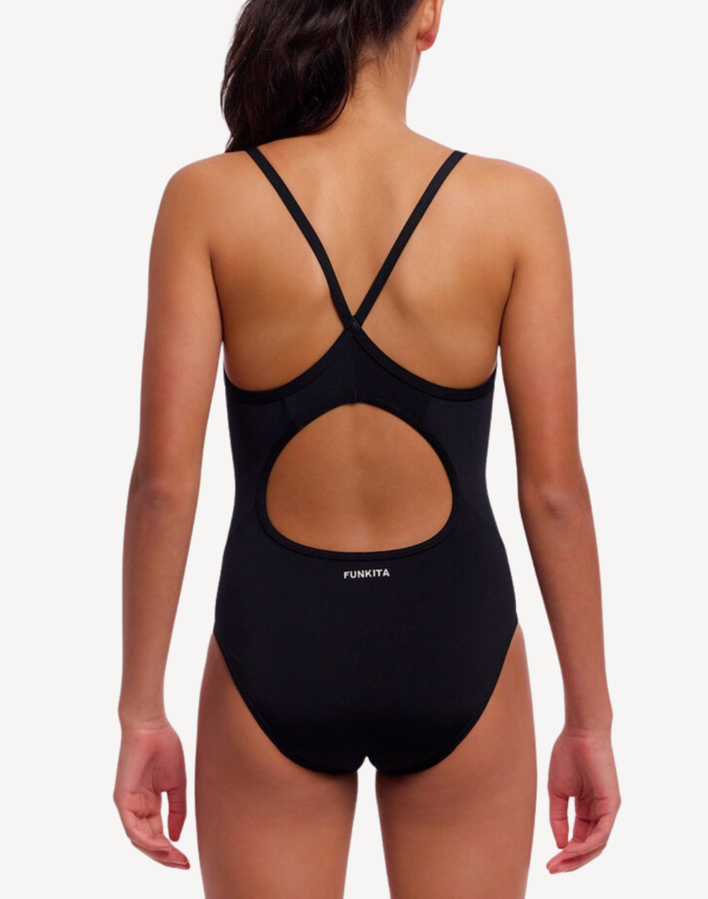 Girls Diamond Secure Period One Piece Swimsuit#color_black