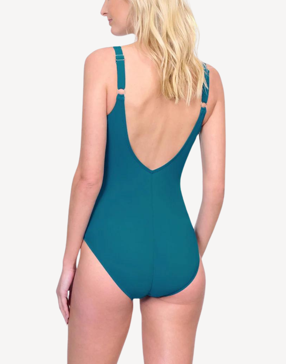 Embrace V Neck Surplice One Piece#color_embrace-teal