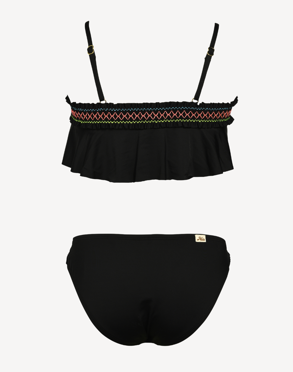Girls Smocked Flounce Bikini Set