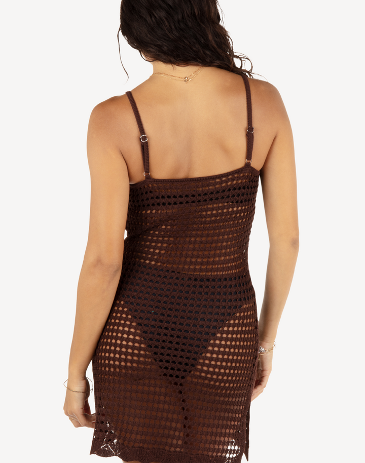 Crochet Mini Dress Cover Up