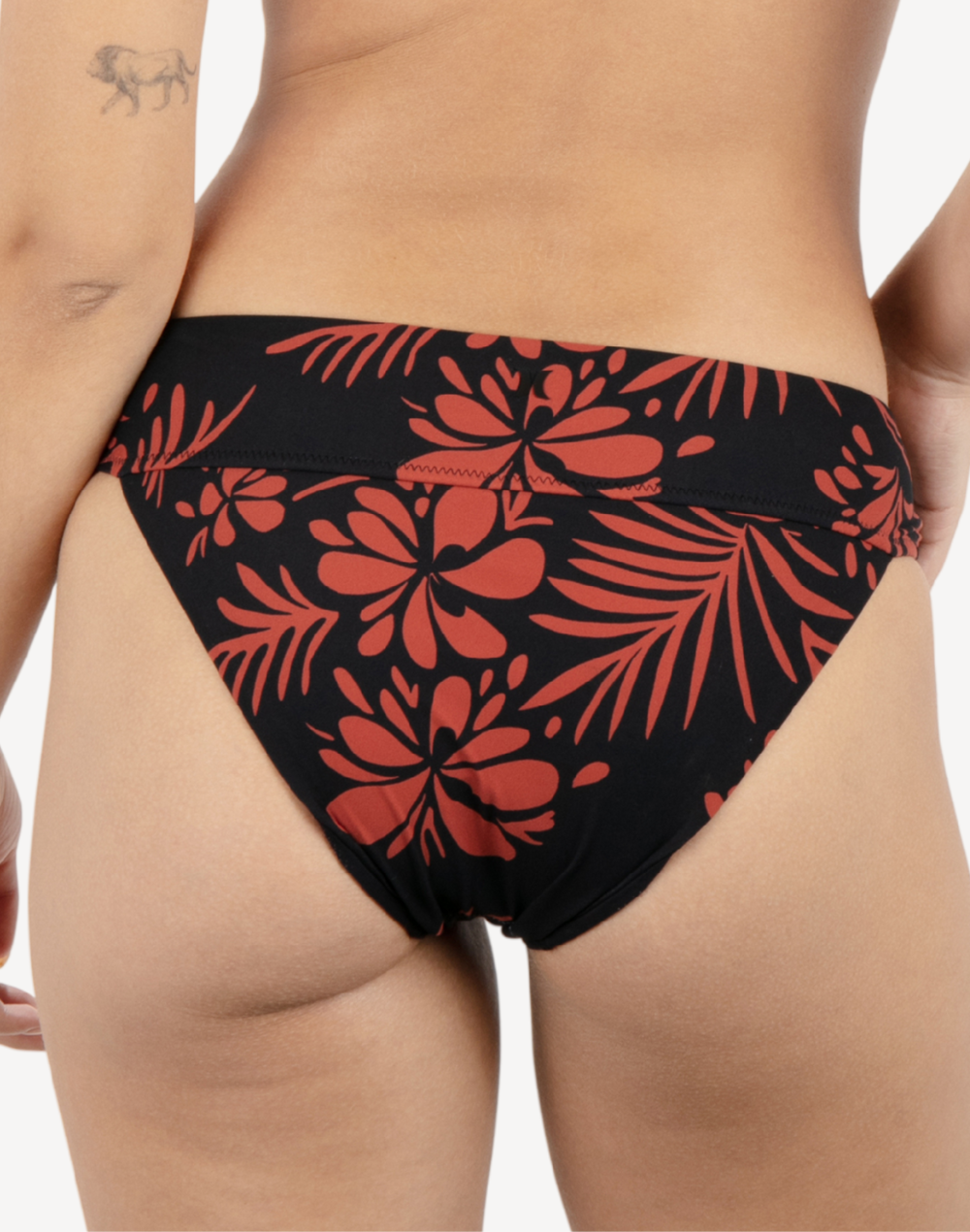 Hidden Tropical Banded Moderate Bikini Bottom