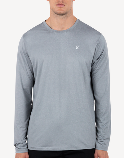 Men's Hybrid UPF 50 Long Sleeve Swim Shirt#color_hybrid-particle-heather