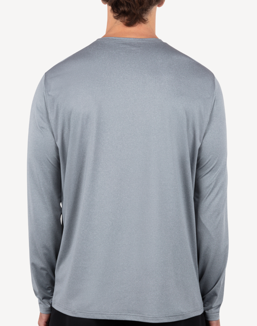 Men's Hybrid UPF 50 Long Sleeve Swim Shirt#color_hybrid-particle-heather