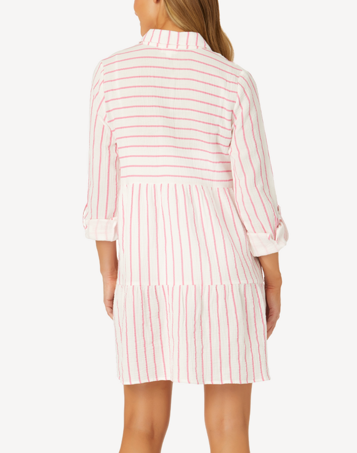 Surfside Long Sleeve Tiered Cover Up
