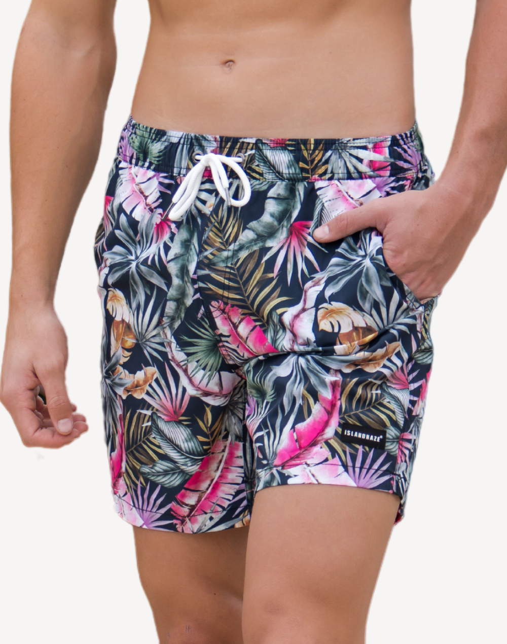 Frondzy 17" Printed Swim Trunk#color_frondzy-multi