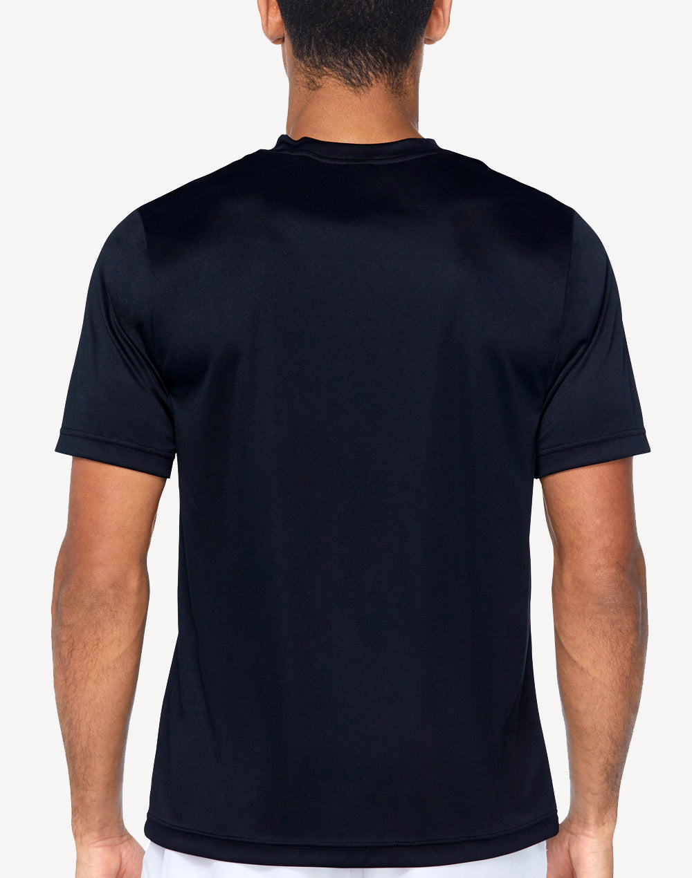 Men's UPF 45 Short Sleeve Swim Shirt#color_black