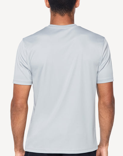Men's UPF 45 Short Sleeve Swim Shirt#color_grey