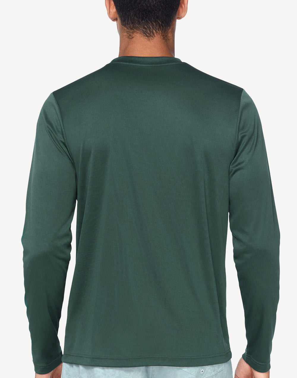 Men's UPF 45 Long Sleeve Swim Shirt#color_green