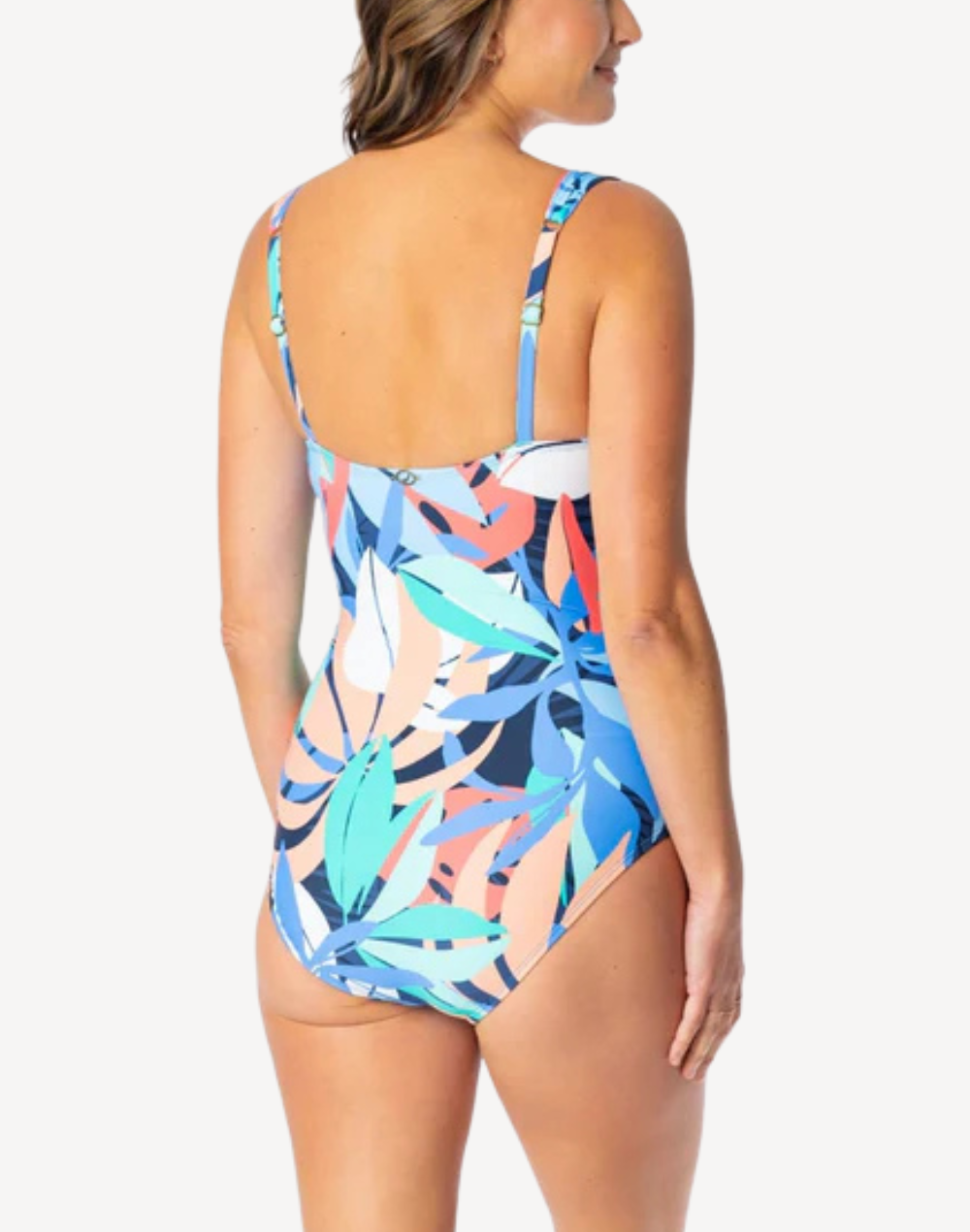 Bright Canvas Surplice One Piece Swimsuit